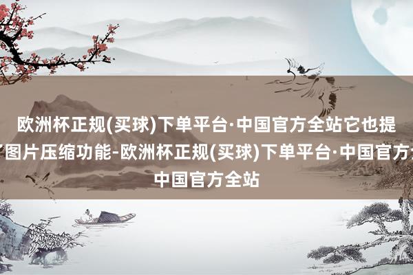 欧洲杯正规(买球)下单平台·中国官方全站它也提供了图片压缩功能-欧洲杯正规(买球)下单平台·中国官方全站