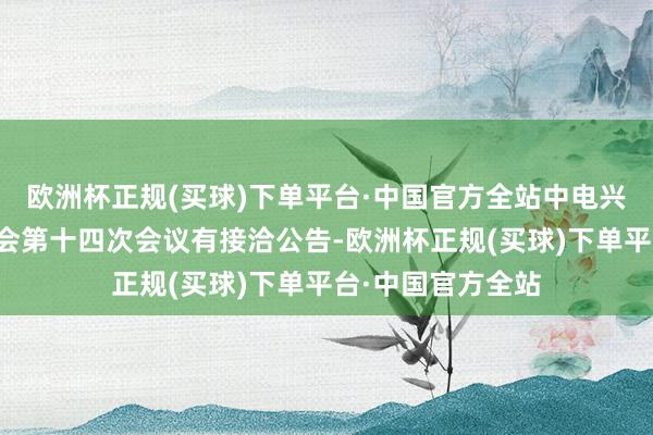 欧洲杯正规(买球)下单平台·中国官方全站中电兴发：第九届监事会第十四次会议有接洽公告-欧洲杯正规(买球)下单平台·中国官方全站