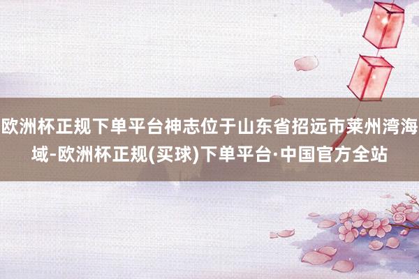 欧洲杯正规下单平台神志位于山东省招远市莱州湾海域-欧洲杯正规(买球)下单平台·中国官方全站