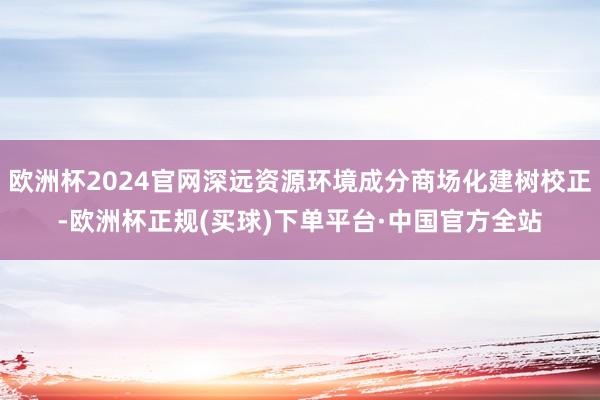 欧洲杯2024官网深远资源环境成分商场化建树校正-欧洲杯正规(买球)下单平台·中国官方全站