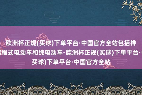 欧洲杯正规(买球)下单平台·中国官方全站包括搀杂能源车、增程式电动车和纯电动车-欧洲杯正规(买球)下单平台·中国官方全站