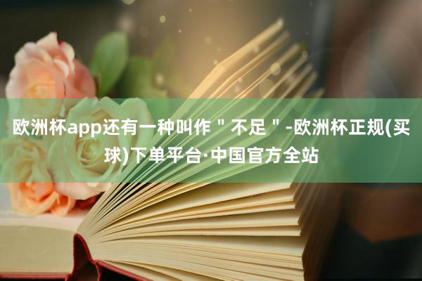 欧洲杯app还有一种叫作"不足"-欧洲杯正规(买球)下单平台·中国官方全站