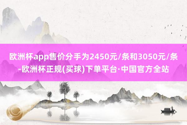 欧洲杯app售价分手为2450元/条和3050元/条-欧洲杯正规(买球)下单平台·中国官方全站